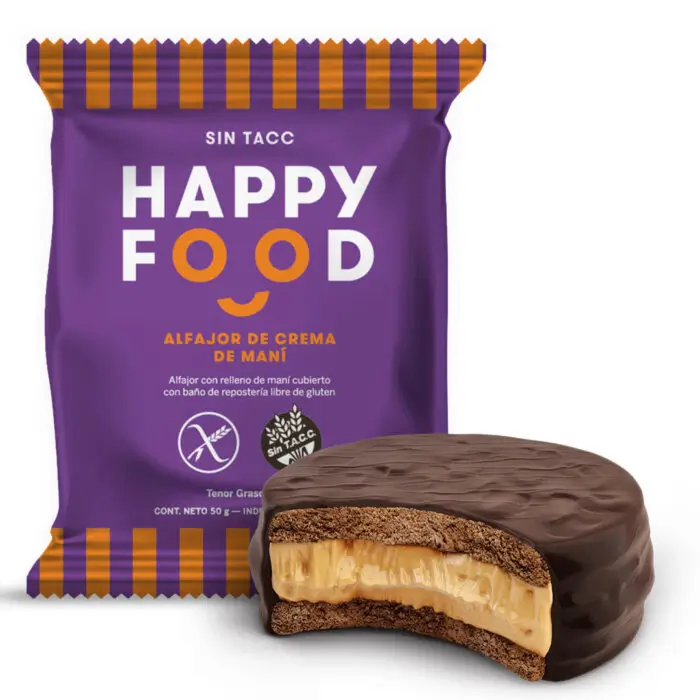 Happy Food Alfajor relleno de maní